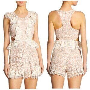 Alexis white lace Barbara Romper sz S